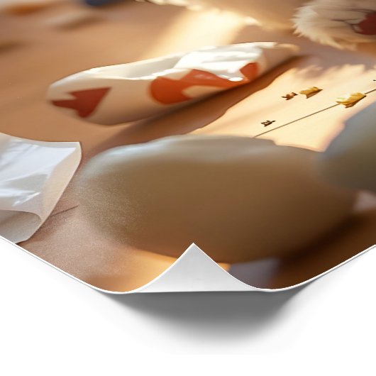 Fantasy Schattige Happy Maltese Puppy Perfect Poster (Hoek)