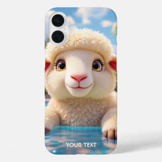 Fantasy Schattige Happy Sheep Pool Case-Mate iPhone Case (Achterkant)