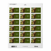 Fantasy Schattige Happy Squirrel Forest Etiket (Full Sheet)