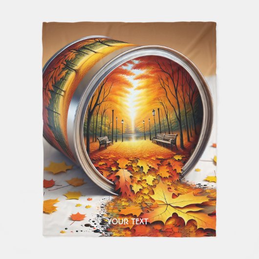 Fantasy Schattige Herfst Tin Forest Fleece Deken (Voorkant)