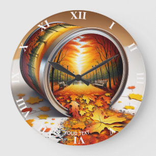 Fantasy Schattige Herfst Tin Forest Grote Klok