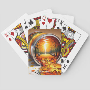 Fantasy Schattige Herfst Tin Forest Pokerkaarten