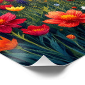 Fantasy Schattige Hills Flowers Sunset Perfect Poster (Hoek)