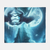 Fantasy Schattige Horse Wings Moon Fleece Deken (Voorkant (Horizontaal))