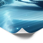 Fantasy Schattige Horse Wings Moon Perfect Poster (Hoek)