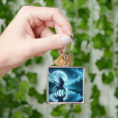 Fantasy Schattige Horse Wings Moon Sleutelhanger (Hand)