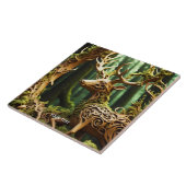 Fantasy Schattige Houten Carving Deer Tegeltje (Zijkant)