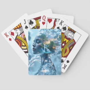 Fantasy Schattige Ice Girl Forest Pokerkaarten
