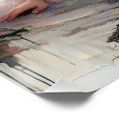 Fantasy Schattige Impasto Girl Sunrise Perfect Poster (Hoek)