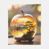 Fantasy Schattige Japans Apple Uitzicht Fleece Deken (Voorkant)