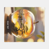 Fantasy Schattige Japans Apple Uitzicht Fleece Deken (Voorkant (Horizontaal))