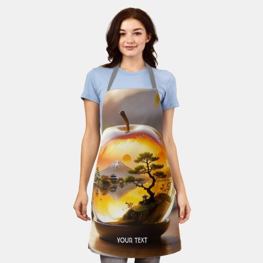 Fantasy Schattige Japans Apple Uitzicht Schort (Gedragen)