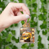Fantasy Schattige Japans Apple Uitzicht Sleutelhanger (Hand)