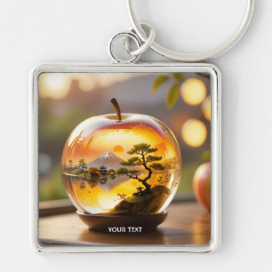 Fantasy Schattige Japans Apple Uitzicht Sleutelhanger