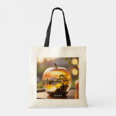 Fantasy Schattige Japans Apple Uitzicht Tote Bag (Achterkant)