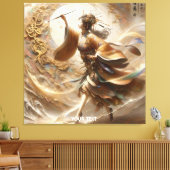 Fantasy Schattige Japans meisje schilderen Canvas Afdruk (Insitu (Woonkamer))