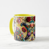 Fantasy Schattige kat Glas in lood Mok (Voorkant links)