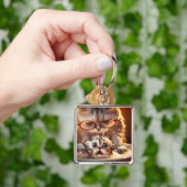 Fantasy Schattige Kattenwaskitten Sleutelhanger (Hand)