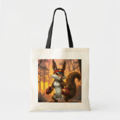 Fantasy Schattige Kickboxer Squirrel Forest Tote Bag (Voorkant)