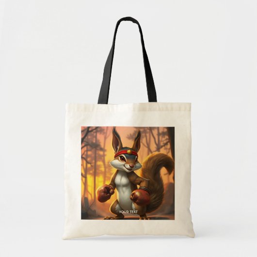 Fantasy Schattige Kickboxer Squirrel Forest Tote Bag (Voorkant)