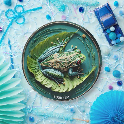 Fantasy Schattige kikkerblaadjes filigraan Papieren Bordje (Feest)