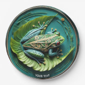 Fantasy Schattige kikkerblaadjes filigraan Papieren Bordje (Voorkant)