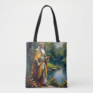 Fantasy Schattige King Gevist in River Tote Bag