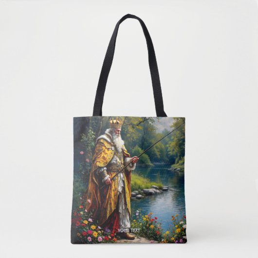 Fantasy Schattige King Gevist in River Tote Bag (Voorkant)