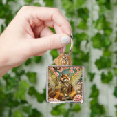 Fantasy Schattige King Tanuki Tea Sleutelhanger (Hand)