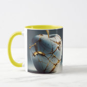 Fantasy Schattige Kintsugi Porcelain Apple Mok (Links)