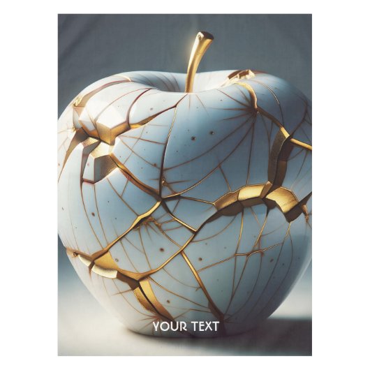 Fantasy Schattige Kintsugi Porcelain Apple Tafelkleed (Voorkant)