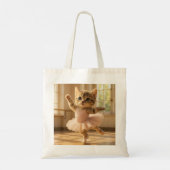 Fantasy Schattige Kitten Kleine Ballerina Tote Bag (Achterkant)