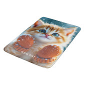 Fantasy Schattige Kitten Mittens Sneeuw Badmat (Gekanteld)