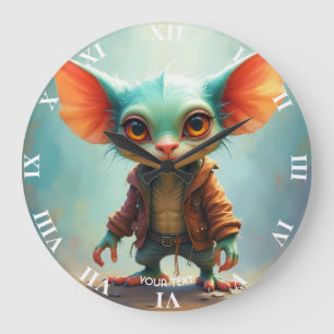 Fantasy Schattige klein Schattig schepsel Grote Klok