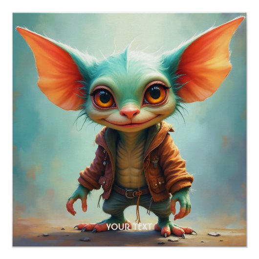 Fantasy Schattige klein Schattig schepsel Perfect Poster (Voorkant)