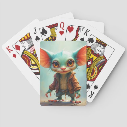 Fantasy Schattige klein Schattig schepsel Pokerkaarten (Achterkant)