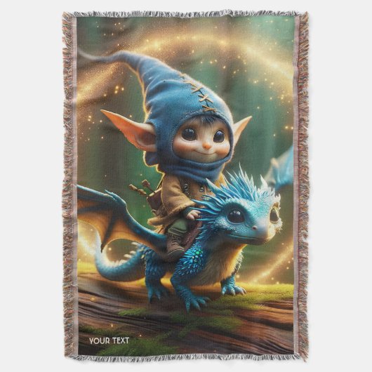 Fantasy Schattige klein vliegend wezen Deken (Voorkant Verticaal)