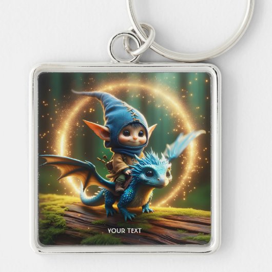Fantasy Schattige klein vliegend wezen Sleutelhanger (Voorkant)