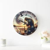 Fantasy Schattige Knight Sword Legend Grote Klok (Huis)