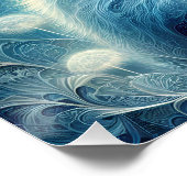 Fantasy Schattige konijn konijnenbloem Perfect Poster (Hoek)