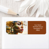 Fantasy Schattige Lady African Landscape Etiket (Insitu)