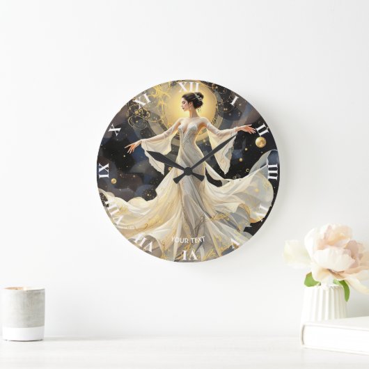 Fantasy Schattige Lady Dancing Space Grote Klok (Huis)