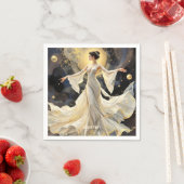 Fantasy Schattige Lady Dancing Space Servet (Insitu)