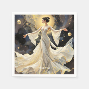 Fantasy Schattige Lady Dancing Space Servet