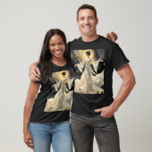 Fantasy Schattige Lady Dancing Space T-shirt (Unisex)