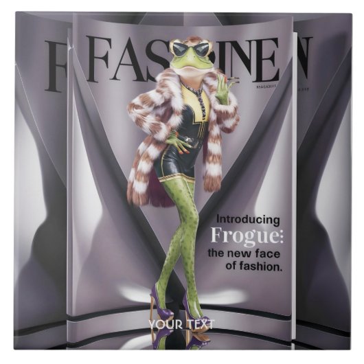Fantasy Schattige Lady Frog Magazine Tegeltje (Voorkant)