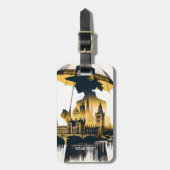 Fantasy Schattige Lady Oud Londen Bagagelabel (Voorkant verticaal)