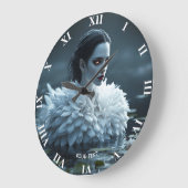Fantasy Schattige Lake Swan White Grote Klok (Hoek)
