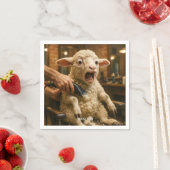 Fantasy Schattige Lamb Bang Scheren Servet (Insitu)