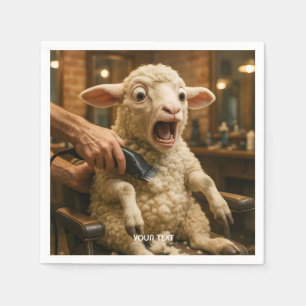 Fantasy Schattige Lamb Bang Scheren Servet